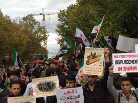 Demonstration fuer Syrien! Nein zur Vertreibung der syrischen Bevoelkerung! Berlin - Germany  , 08-10-2016